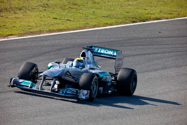 Equipo Mercedes F1, Nico Rosberg, 2011 — Foto de Stock