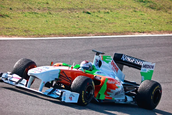 Team Force Índia F1, Adrian Sutil, 2011 — Fotografia de Stock