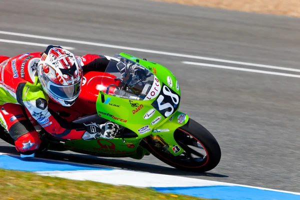 Juanfran ・ ゲバラ cev スペイン選手権選手権 125 cc クラスのパイロット — ストック写真