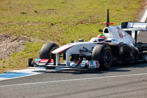 Команда Sauber F1, Серхио Перес, 2011 — стоковое фото