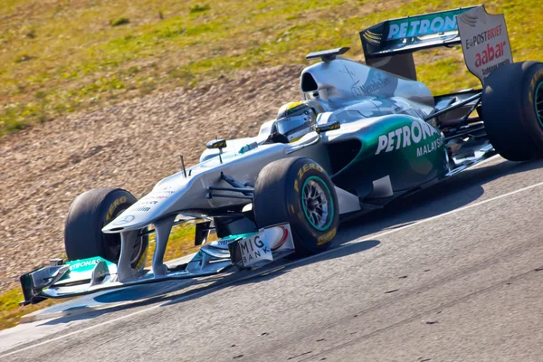 2011 Mercedes f1, nico rosberg, takım — Stok fotoğraf