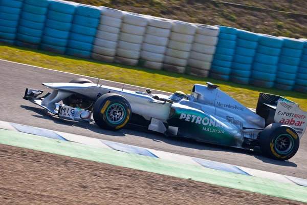 Equipo Mercedes F1, Nico Rosberg, 2011 — Foto de Stock
