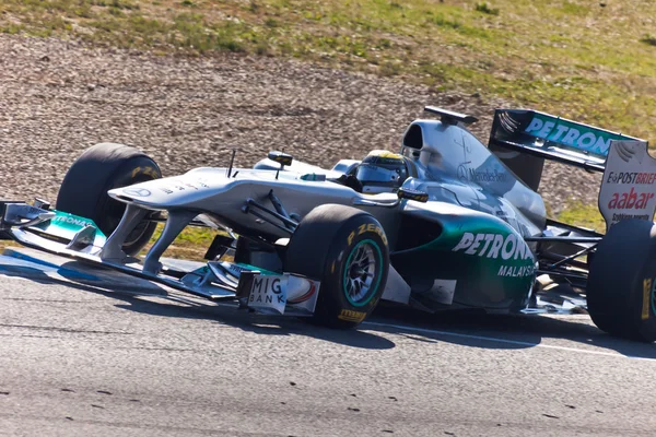 Equipe Mercedes F1, Nico Rosberg, 2011 — Fotografia de Stock