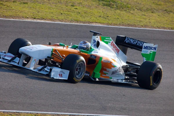 Team Force Índia F1, Adrian Sutil, 2011 — Fotografia de Stock