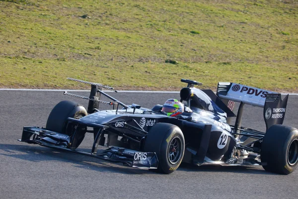 Команда Williams F1, Пастор Мальдонадо, 2011 — стоковое фото
