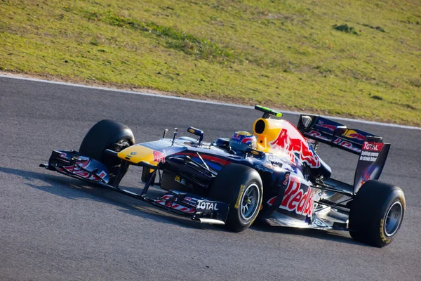 Команда Red Bull Racing F1, Марк Уэббер, 2011 — стоковое фото