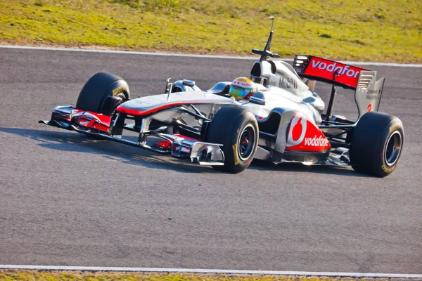 Команда McLaren F1, Льюис Хэмилтон, 2011 — стоковое фото