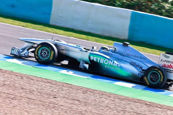 Team Mercedes F1, Nico Rosberg, 2011 Royalty Free Stock Images