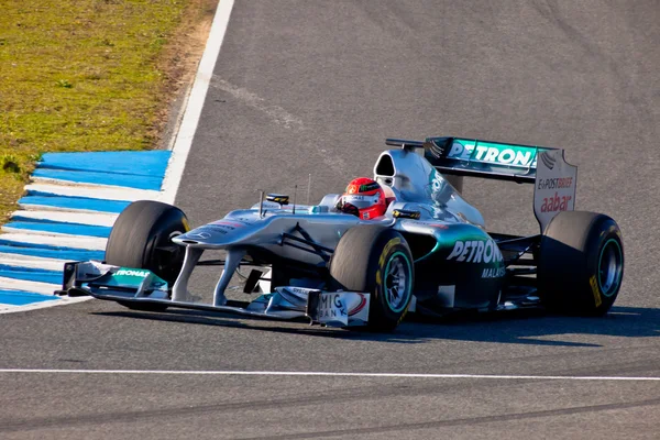 Team Mercedes F1, Michael Schumacher, 2011 Stock Image