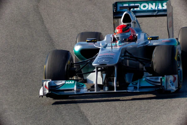 Equipo Mercedes F1, Michael Schumacher, 2011 — Foto de Stock