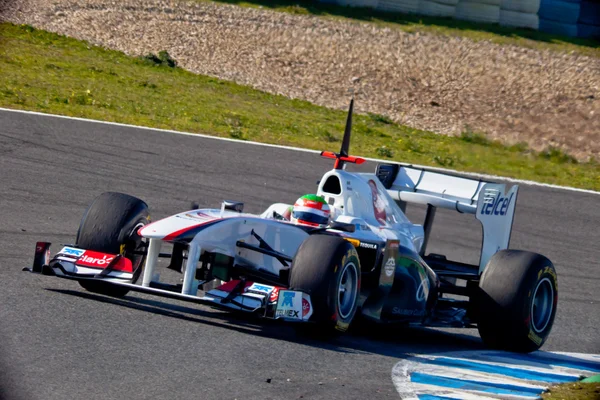 Equipo Sauber F1, Sergio Pérez, 2011 — Foto de Stock