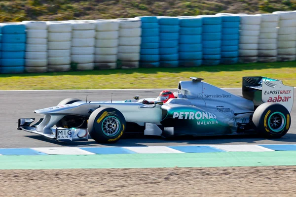 Команди Mercedes F1, Michael Шумахер, 2011 — стокове фото