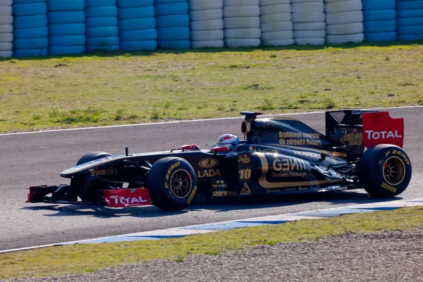 Команда Lotus Renault F1, Віталій Петров, 2011 — стокове фото