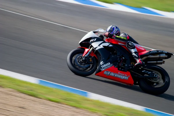 Pilot of motorcycling of Formula Extreme in the Spanish champion — Stock Photo, Image