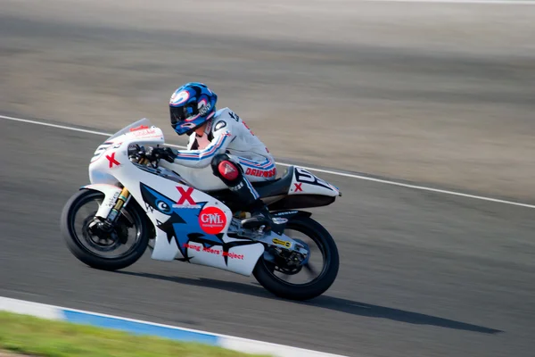 Ve のスペイン選手権 125 cc のオートバイのパイロット — ストック写真
