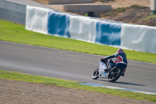 Pilot motocyklowych z 125cc w mistrzostwach Hiszpanii ve — Zdjęcie stockowe