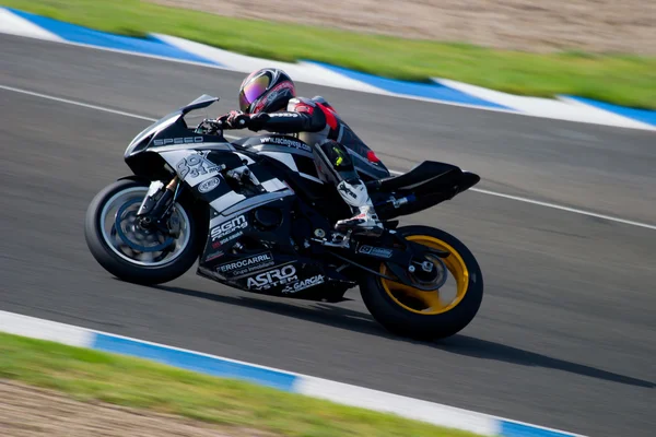 Pilot motocyklových Formule extreme v španělský šampion — Stock fotografie