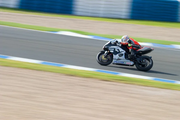 スペイン チャンピオン極端な数式のオートバイのパイロット — ストック写真