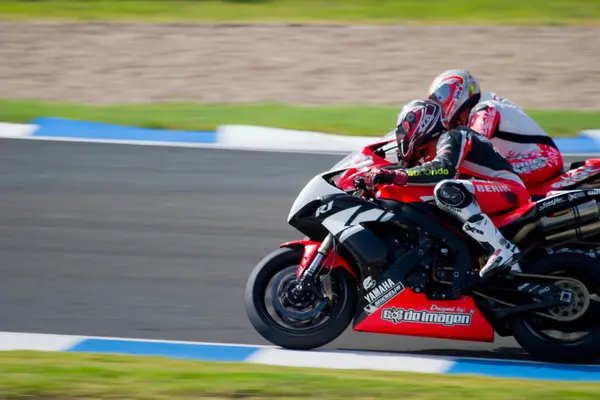 Pilot of motorcycling of Formula Extreme in the Spanish champion — Stock Photo, Image