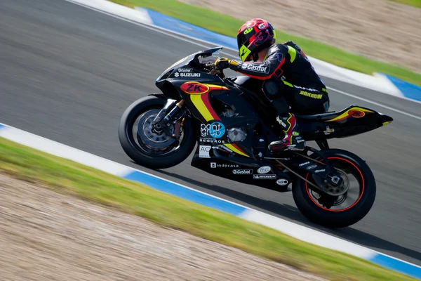 Piloto de motociclismo de Fórmula Extrema en el campeón de España — Foto de Stock