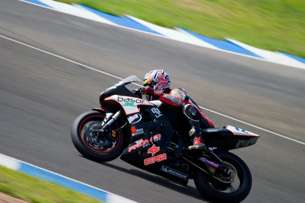 Pilote de moto de Supersport dans le championnat d'Espagne — Photo