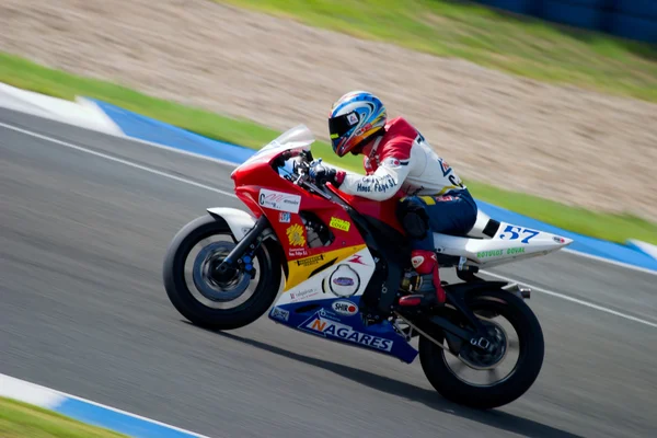 Pilot, supersport İspanyol Şampiyonası'nın motosiklet — Stok fotoğraf