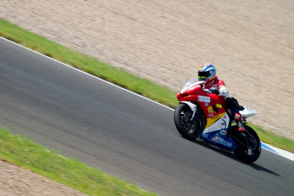 Piloto de motociclismo de Supersport en el campeonato de España —  Fotos de Stock