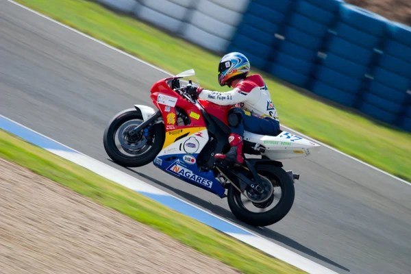 Pilot of motorcycling of Supersport in the Spanish championship — Stock Photo, Image