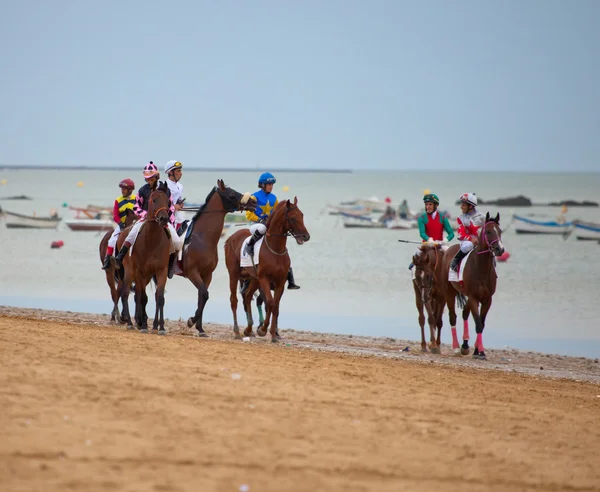 Horse race on Sanlucar of Barrameda, Spain, August 2010 — Stock Photo, Image