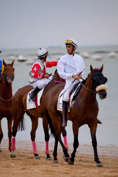 Horse race on Sanlucar of Barrameda, Spain, August 2010 — Stock Photo, Image