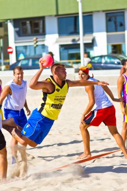 Match of the 19th league of beach handball, Cadiz clipart
