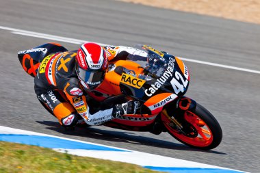 Alex Rins pilot of 125cc of the CEV Championship clipart