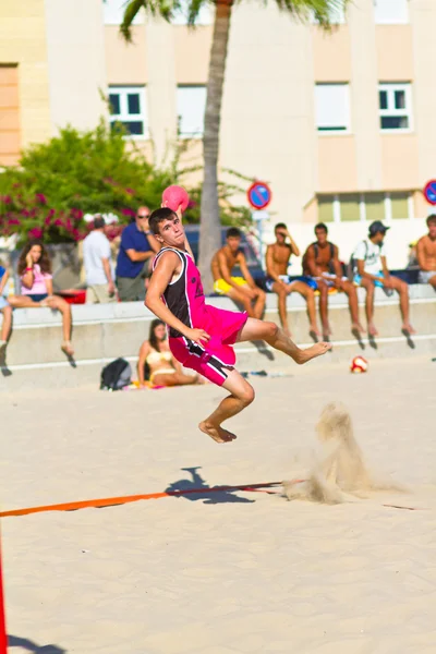 19 同盟的沙滩手球，加迪斯的匹配 — 图库照片