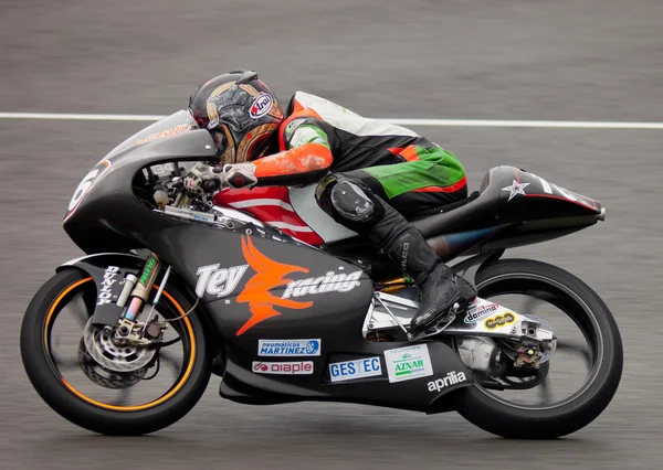 stock image Pedro Rodriguez pilot 125cc in the CEV