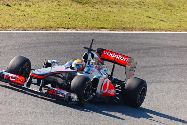 团队的迈凯轮 f1、 刘易斯 · 汉密尔顿 2011年 — 图库照片
