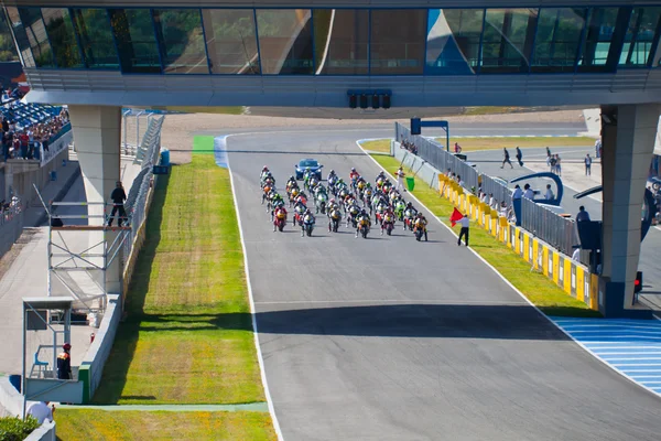 Inizio della gara di Moto2 del Campionato CEV — Foto Stock