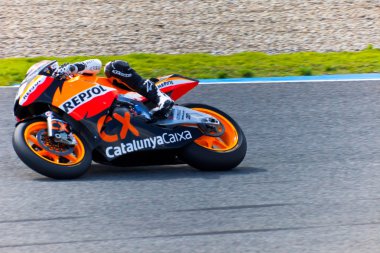 Marc Marquez pilot of Moto2 of the MotoGP clipart