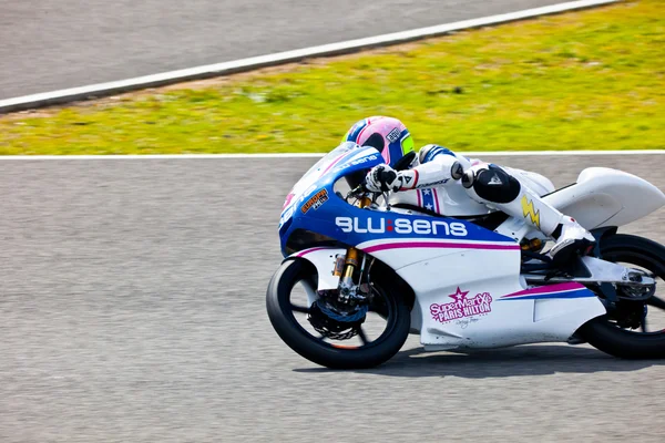 Sergio Gadea pilot of 125cc in the MOTOGP — Stock Photo, Image