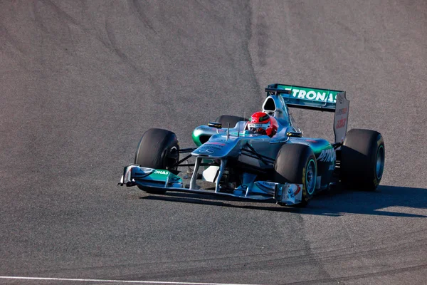 Equipo Mercedes F1, Michael Schumacher, 2011 — Foto de Stock