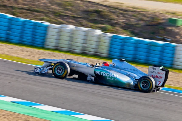 Mercedes f1, michael schumacher, del team 2011 — Foto Stock