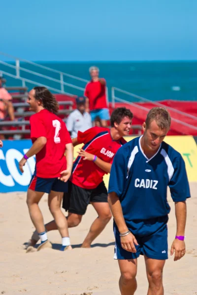 ビーチ サッカー、2005年のスペインの選手権 — ストック写真