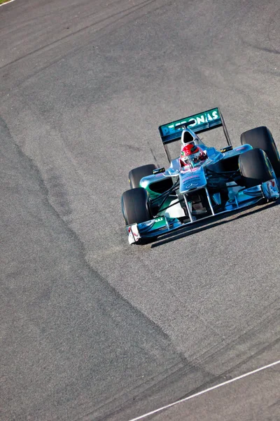 Команда Mercedes F1, Михаэль Шумахер, 2011 — стоковое фото
