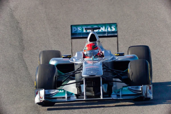 Equipe Mercedes F1, Michael Schumacher, 2011 — Fotografia de Stock