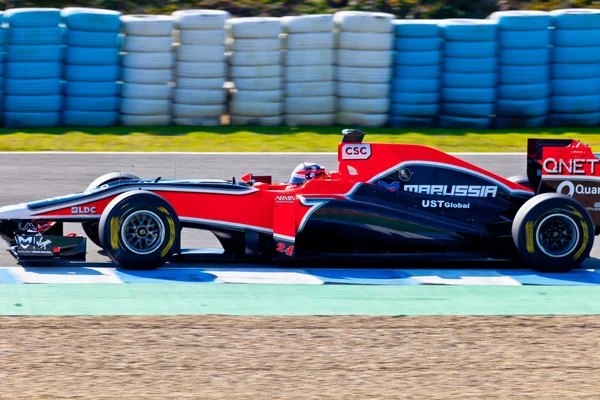 Zespół virgin f1, timo glock, 2011 — Zdjęcie stockowe