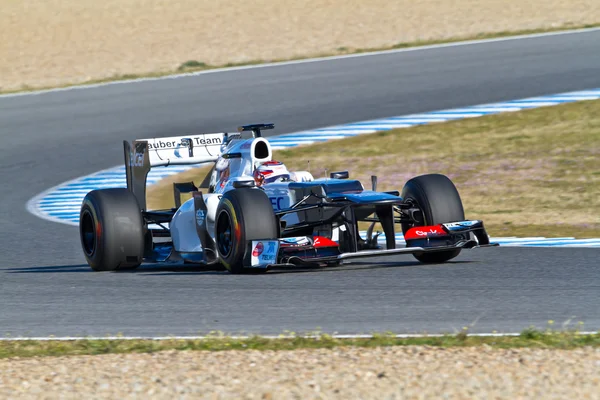 Команда Sauber F1, Камуи Феттель, 2012 — стоковое фото