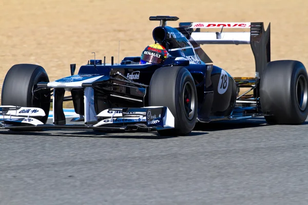 Команда Williams F1, Пастор Мальдонадо, 2012 — стоковое фото