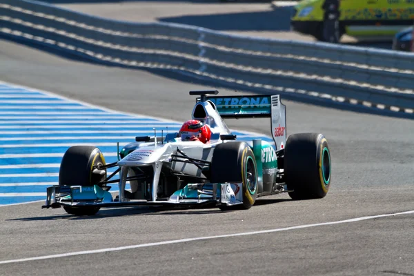 Equipo Mercedes F1, Michael Schumacher, 2012 — Foto de Stock