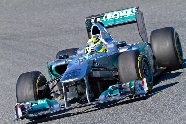 Equipe Mercedes F1, Nico Rosberg, 2012 — Fotografia de Stock