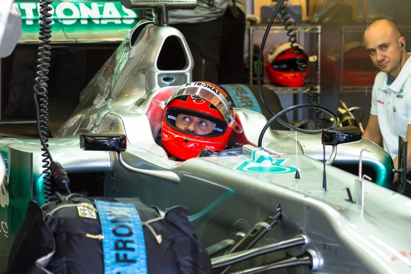 Equipe Mercedes F1, Michael Schumacher, 2012 — Fotografia de Stock