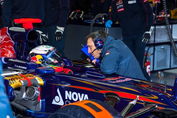 Equipo Toro Rosso F1, Daniel Ricciardo, 2012 — Foto de Stock